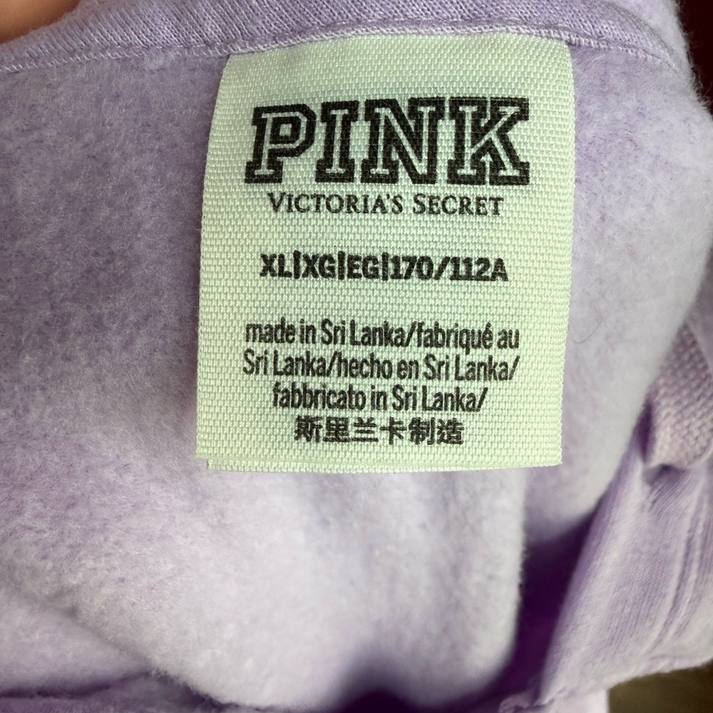 PINK VS Pink Joggers & Lavender Rhinstone Zip-Up Hoodie - Picture 4 of 8